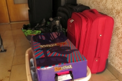 Vorbereitungen, unsere Koffer