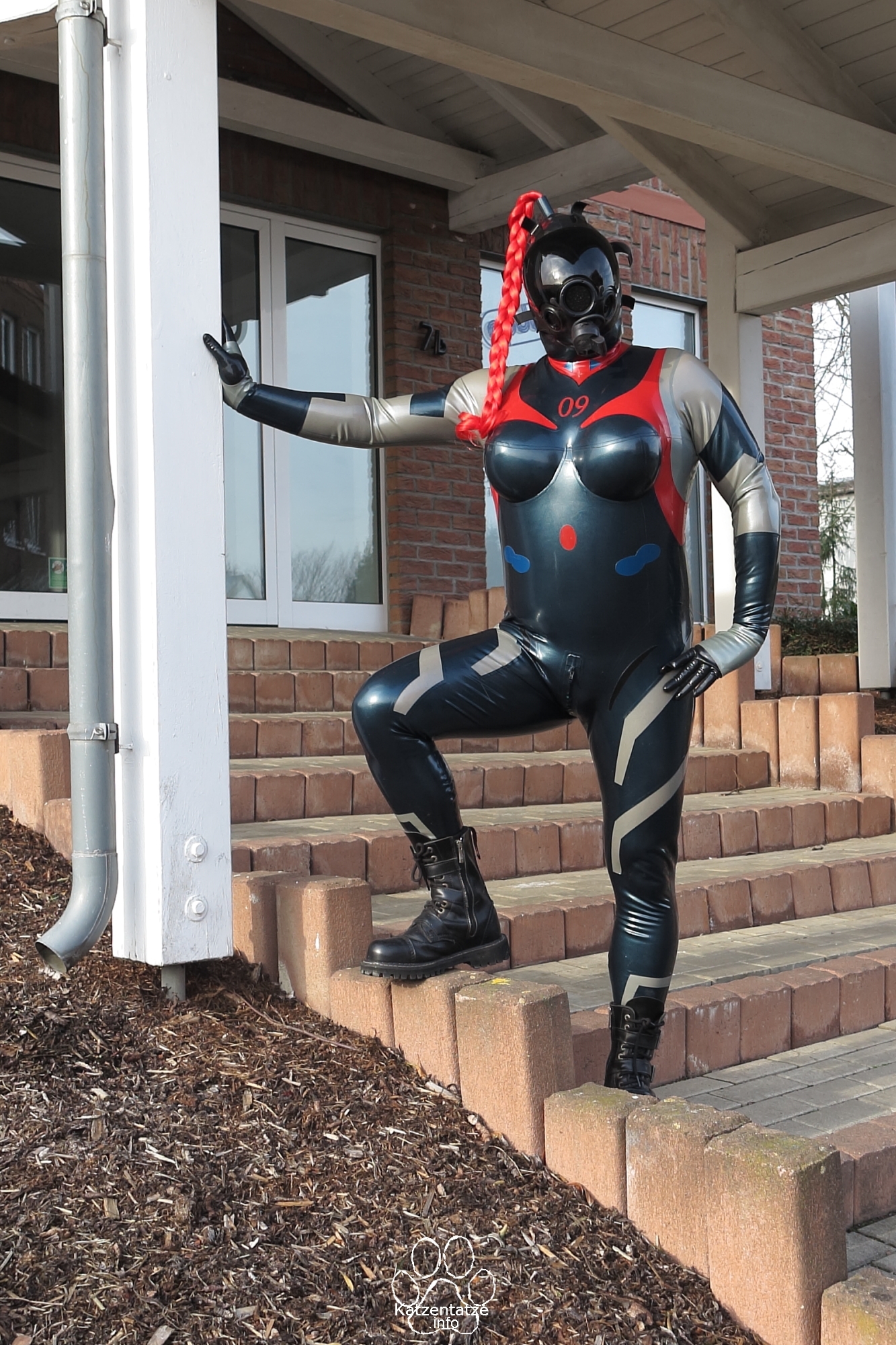 Rei Ayanami Rubbergirl in Kamen