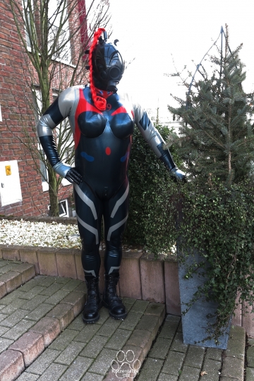 Rei Ayanami Rubbergirl in Kamen