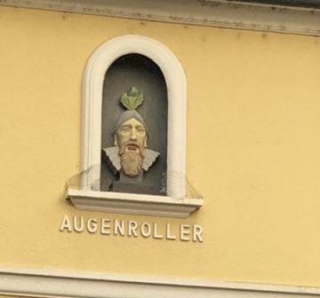 ein Augenroller guckt und zu