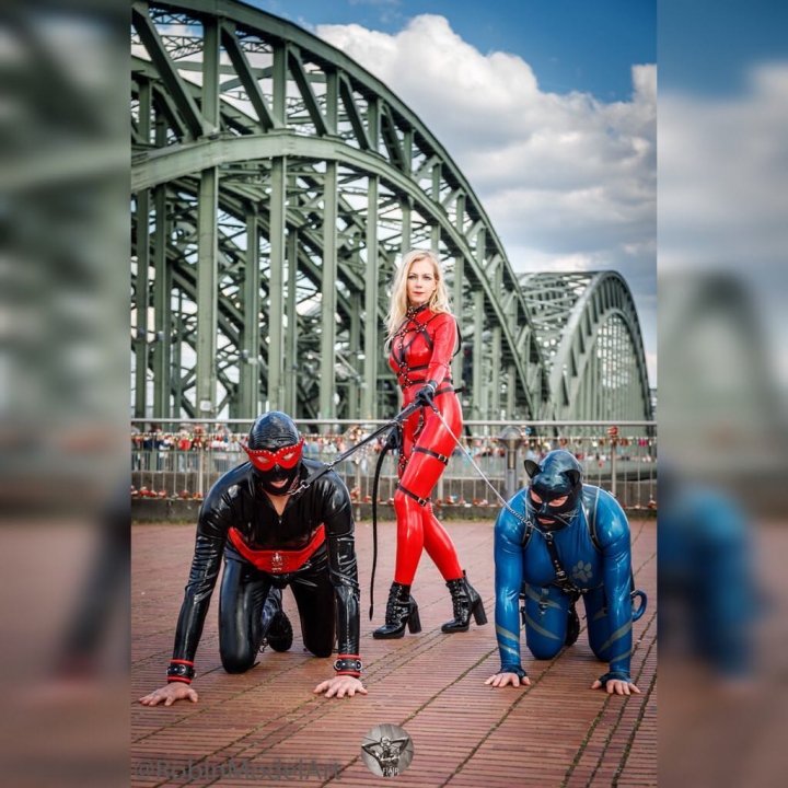 Robin, Casan und Katzentatze auf der Deutzer Brücke