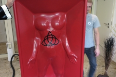 am Samstagnachmittag im Hotel, der Latextower wird genutzt