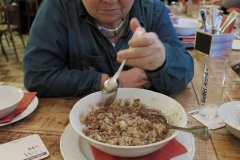 unser Wildschweingulasch mit Reis