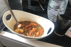 Linsensuppe mit Bockwurst