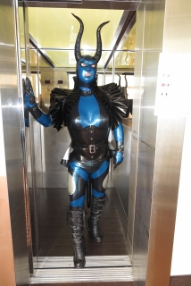 a Devil in a elevator