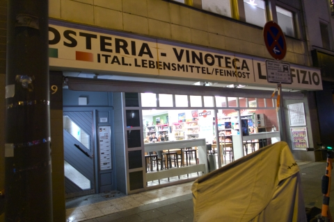 Blick Richtung Pizzeria